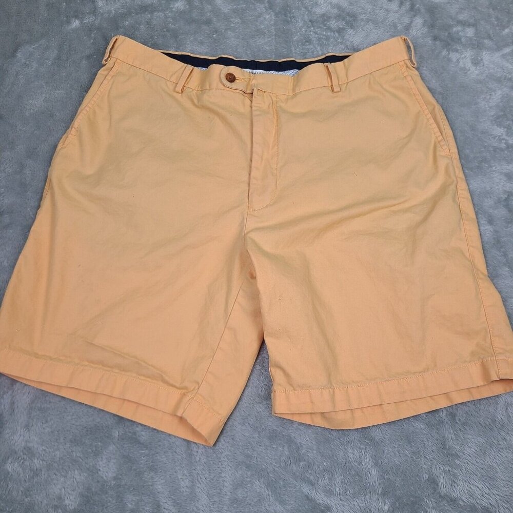 Peter Millar Chino Flat Front Shorts Peach Color Mens‎ Size 40 Pima Cotton